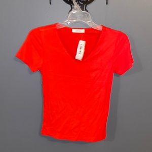 NWT V Neck Top Red